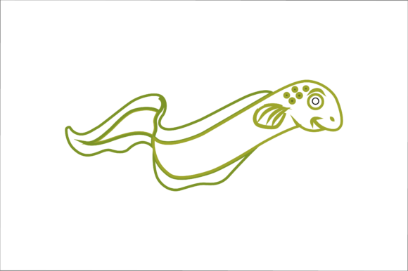 Animal Eel Cartoon Color Line: A Dynamic Design Asset