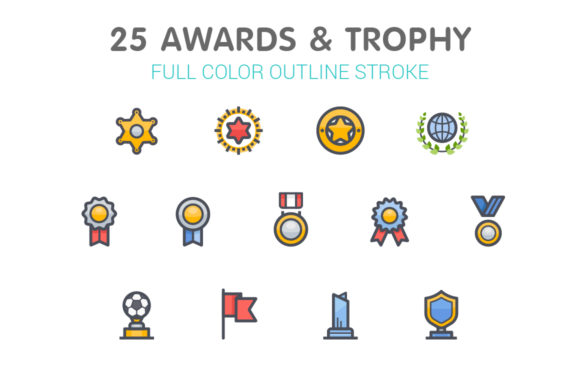 Awards & Trophy Full-Color Icon: Elevate Your Visual Storytelling