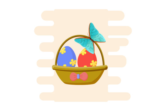Charming Easter Icon Two Egg Cute Color for Your Designs