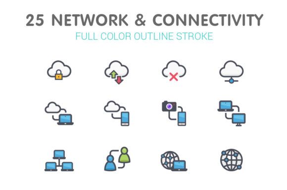 Elevate Your Digital Presence with Network & Connectivity Color Icon