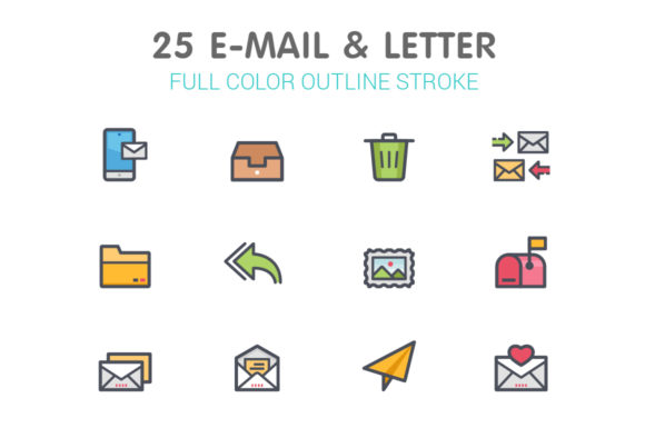 Elevate Your Digital Projects with E-mail & Letter Color Icon