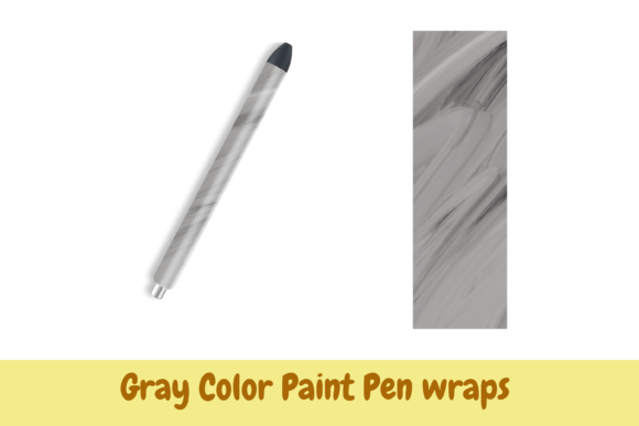 Gray Color Paint Pen Wrap PNG: Modern Design Asset
