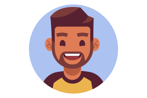 Hispanic Man Web Picture: Round Color Avatar Guide