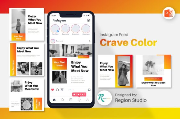 Instagram Feed - Crave Color: A Template for Vibrant Visuals