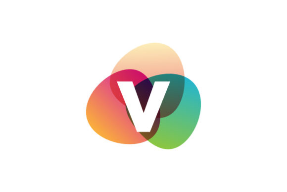 Letter V Retro Color Logo Template: Vintage Vibe for Modern Brands