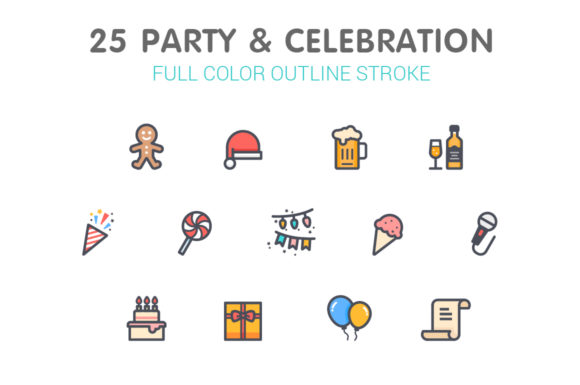 Party & Celebration Color Icon: A Vibrant Asset for Modern Designers