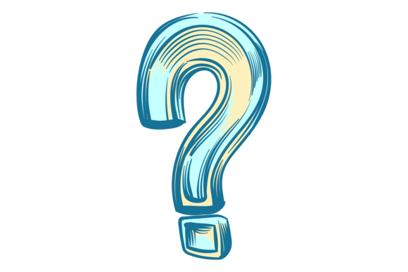 Question Mark in Color Plastic Style: A Playful Design Asset