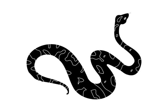Snake Vector Design Solid Color: Bold Graphics for Modern Projects