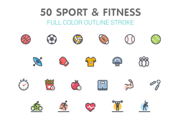 Sport & Fitness Full-Color Icon: Energize Your Projects