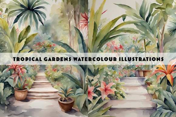 Tropical Garden Watercolour Duo: A Creative's Companion